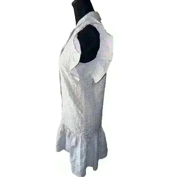 The Shirt Rochelle Behrens Baby Blue & Pink Checkered Collared Dress NWT Size XS - Picture 4 of 8